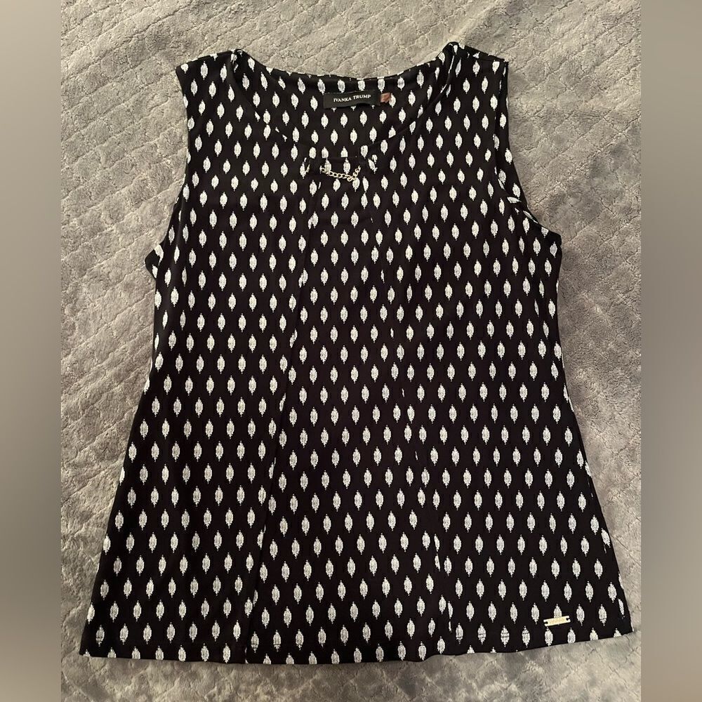 Ivanka Trump Black and White Top